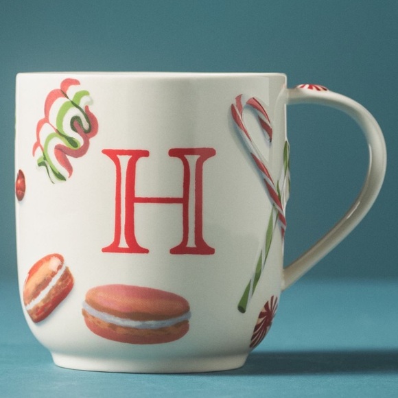 SPECIAL PRICING 🔥 Holifaye stoneware ceramic mug * Christmas monogram H - Picture 1 of 3